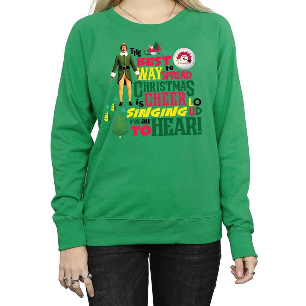 Elf Weihnachts-Cheer-Sweatshirt für Damen/Damen