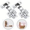 2 Pcs Cabinet Door Hinges Damper Buffer Soft Close Quiet Wardrobe Door Concealed Hinges