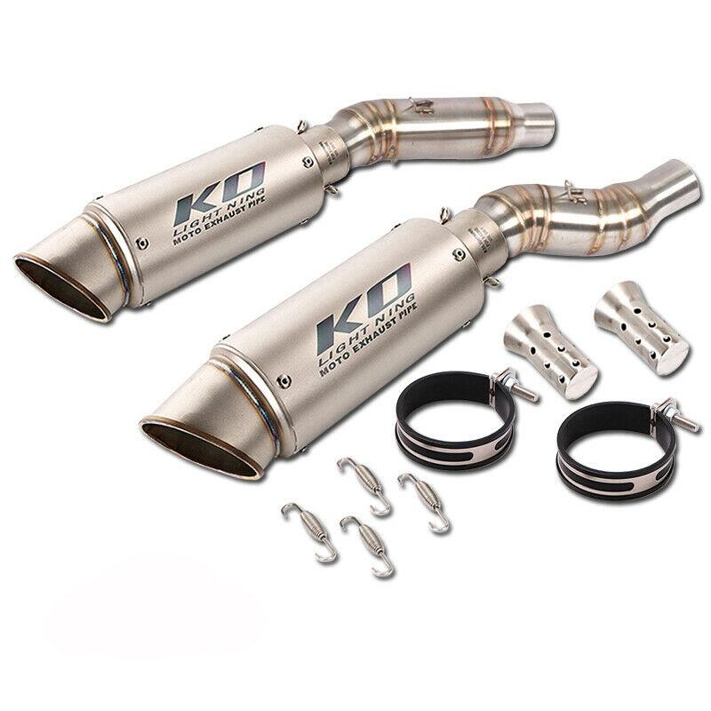 For Kawasaki Z1000 2010-2020 Z1000SX 2010-2019 Motorcycle Exhaust System Left Right Side Mid Pipe Muffler Tube Stainless Steel