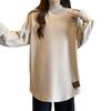 Plus Size Velvet Half-High Collar Slimming Base Layer Top for Women - New Autumn/Winter Warm Long Sleeve Top