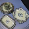 ZISIZ 8-Inch Blue & White Melamine Ramen Bowl Set