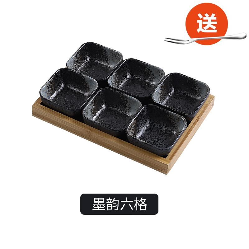 Kreativní keramická mřížková mísa na ovoce, talíř na svačinu, servírovací tác, japonská malá miska s podnosem, domácí stolní tác na sušené ovoce a svačiny