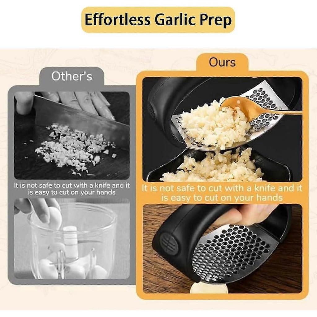 "Effortlessly Crush Garlic with a Garlic Press Stainless Steel,Garlic Press