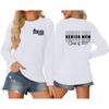 Ladies Fashion Casual Long Sleeve Halloween 3d Simulation Embroidery Printed Crew-Neck Hoodie Top
