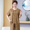 Women's Plus Size New Chinese Style Short Sleeve Outfit