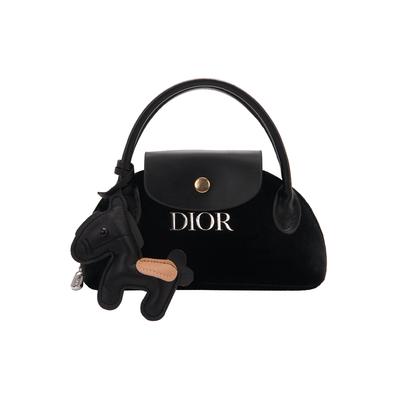 [Borsa Cosmetica Personalizzata] Fibra di Poliestere Pony Zucchero di Canna Semplice, Dolce e Fresca, Versatile per l'Uso Quotidiano, Borsa Nera Portatile per Conservazione