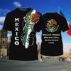 September Mexico Independence Day Tshirt For Men 3d Print Mexicana Flag Large Size Tee Tops Mens Short Sleeve Crew Neck T Shirt