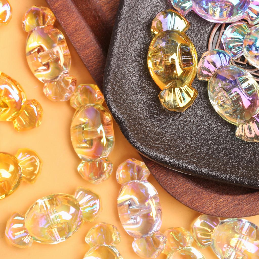 5pcs 14.5*31mm Transparent Candy Loose Beads for Jewelry Making DIY Bracelet Mobile Phone Chain Accessories Materials