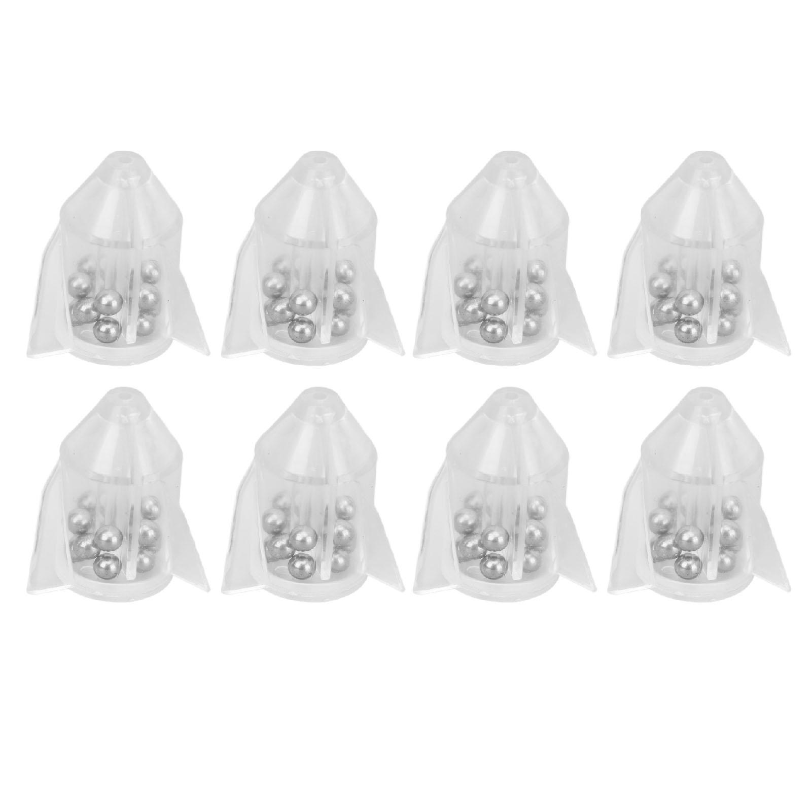 20Pcs Fishing Lure Rattles Fishing Lure Insert Tube Rattles Bait Weight with Bead Bait Insertion Tube to Attract Fish