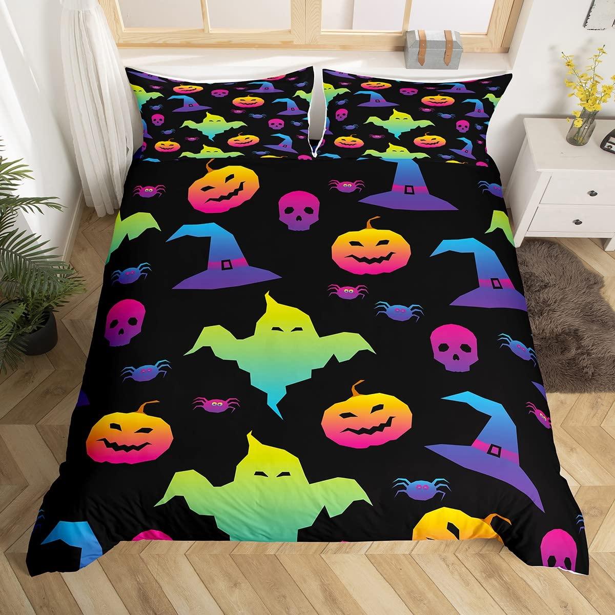 

Хэллоуин Готика Черный Кот Король Королева Пододеяльник Блестящий Лунный Комплект постельного белья Ужасный Жуткий Пододеяльник Полиэстеровый Пододеяльник EU single(135x200cm)