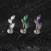 Rechter Grand ASTM F136 Titan Dreifach Marquise Labret Stud 16G CZ Cluster Climber Knorpelohrring Tragus Helix Ohrpiercing