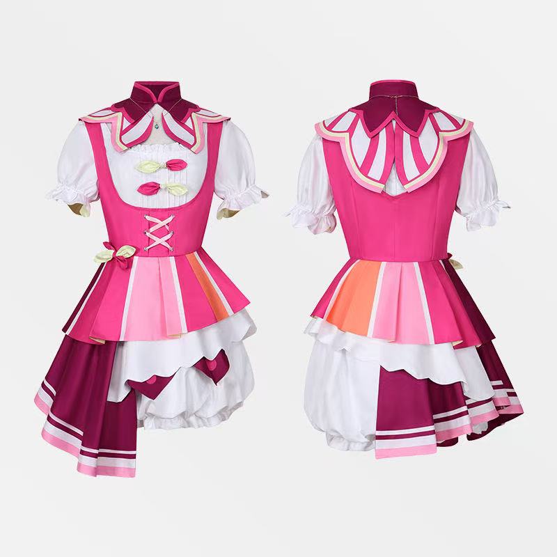 Anime Project Sekai 3rd Otori Emu Cosplay Costume Dress Vest Wig Set Wonderlands×showtime Party Perform Outfit For Woman