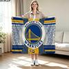 Golden State Warriors Print Flannel Blanket High Quality Warm Comfortable Cover for All Seasons Perfect for Gifts Home Decor