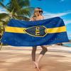 Juniors Football Club Design Printed Microfiber Beach Towel, Soft And Absorbent, Quick-Dry, Ideal for Summer Travel, Beach Essential, Swimming Pool