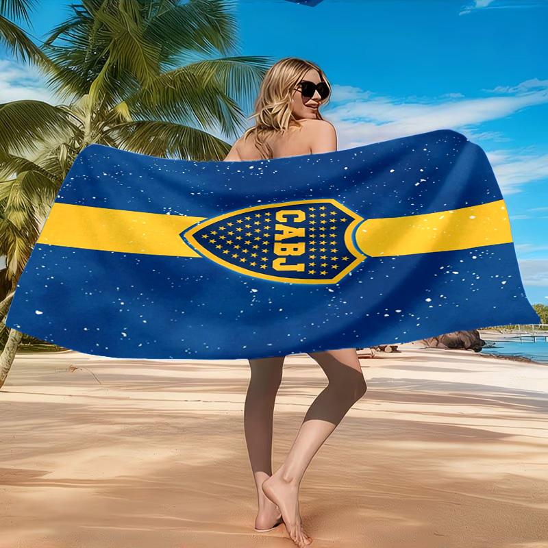 Juniors Football Club Design Printed Microfiber Beach Towel, Soft And Absorbent, Quick-Dry, Ideal for Summer Travel, Beach Essential, Swimming Pool