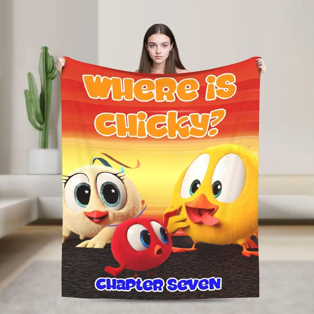 Waar is Chicky Deken Picknick Flanellen Plaid Voor Slaapkamer Warm Zacht Ontwerp Kwaliteit Sprei Cadeau