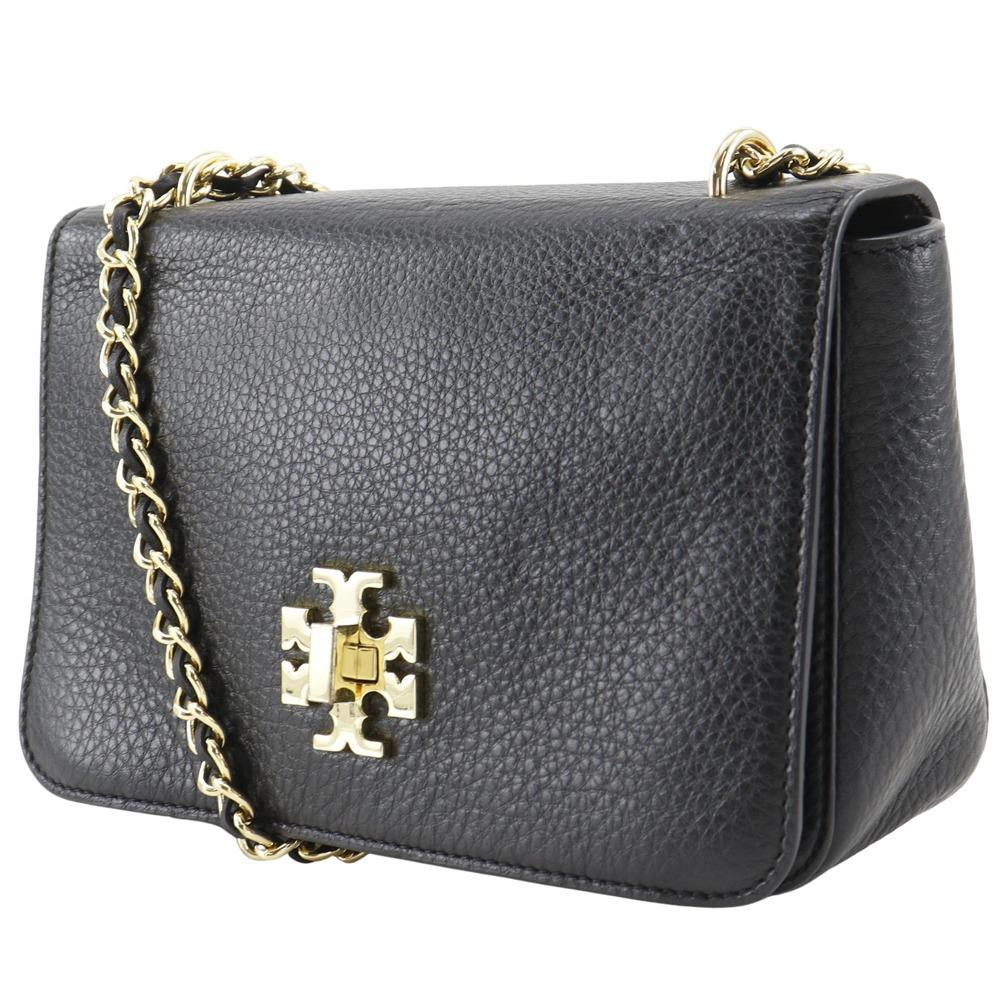 Tory Burch ChainShoulder Shoulder Bag Black Leather Women Used