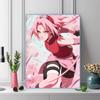 Sakura Haruno cartoon Pattern  3pcs 100% Round Full Drill 5D DIY Diamond Painting Embroidery Cross Stitch Rhinestone Décor