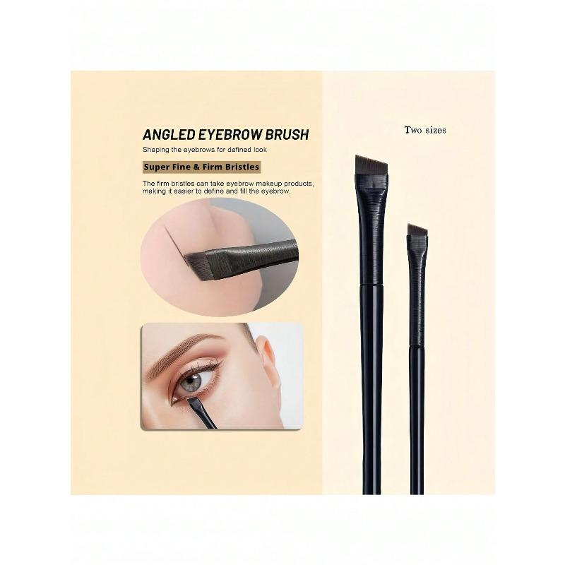 5pcs/set Precision Eye Makeup Brush Set Scythe & Angled Eyeliner, Eyebrow Brushes With Long Handle Makeup Brush Kit