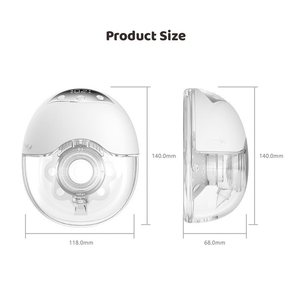 Tragbare Milchpumpe, freihändige elektrische Milchpumpe zum Stillen, 4 Modi, 12 Saugstufen, niedrig