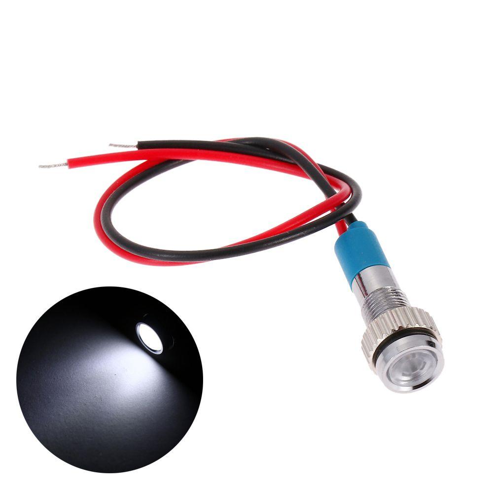 1Pc LED Metal Indicator Light 3V 5V 6V 9V 12V 24V 220V 6mm Pilot Directional Signal Lamp With Wire Car Truck Boat Dashboard Lamp