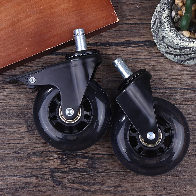 1Pcs Office Chair Caster Wheels Heavy Duty & Safe For All Floors Including Hardwood 3" Rubber Replacement For Desk Floor
