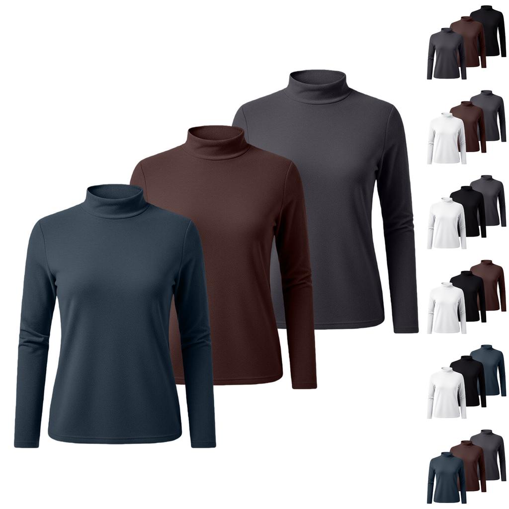 Women's Winter German Velvet Long Sleeve T-shirt Warm Bottom  Top