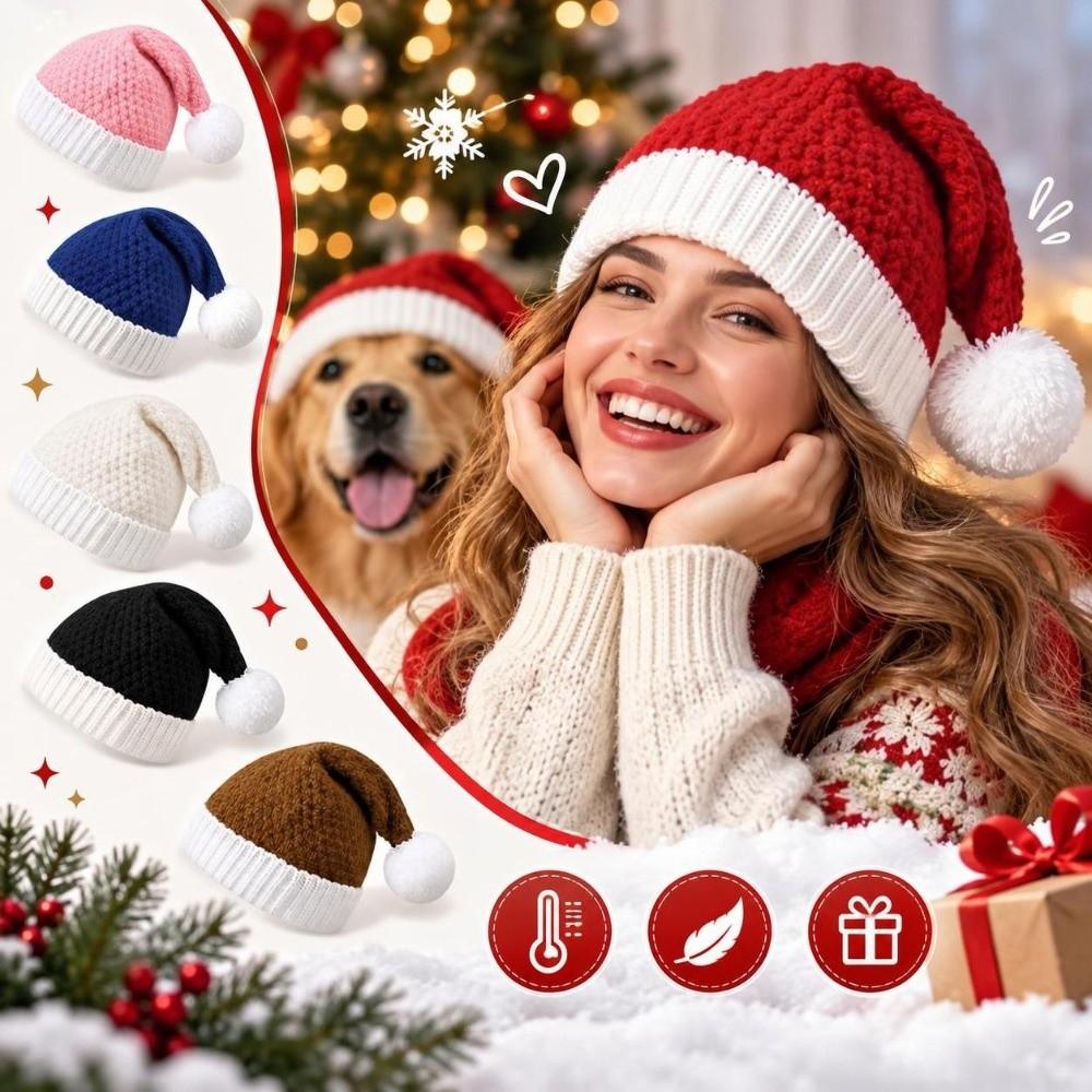 Stickad stickad julhatt med tofs Julfesthatt Tofsmössa stickad Vuxna och barn