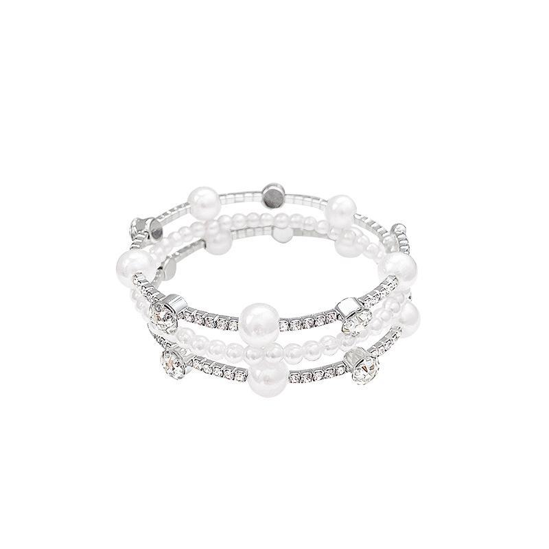 Korean Multi-Layer Pearl Bracelet for Women - Light Luxury Starry Sky Design