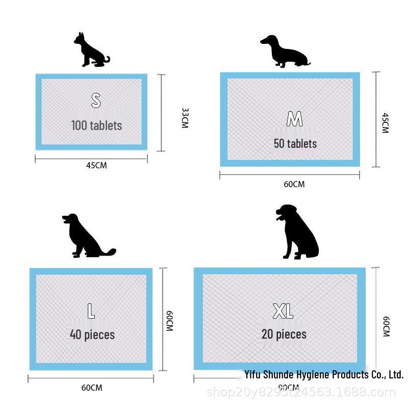 Thickened Deodorizing Pet Urine Pads - Disposable & Absorbent Dog Diapers Trial S 33x45cm 20pcs