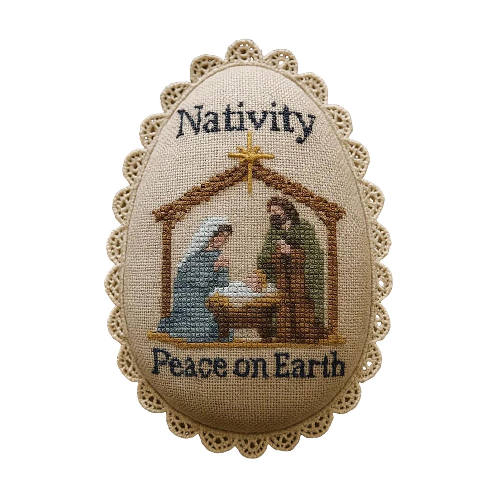 

Nativity Cross Egg ,Christmas Cross Egg Decoration One Size
