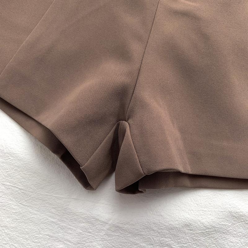 Neformální dámské šortky A-line s vysokým pasem, krátké, šik, šortky pro office lady s páskem, vintage dámské kalhoty jaro léto