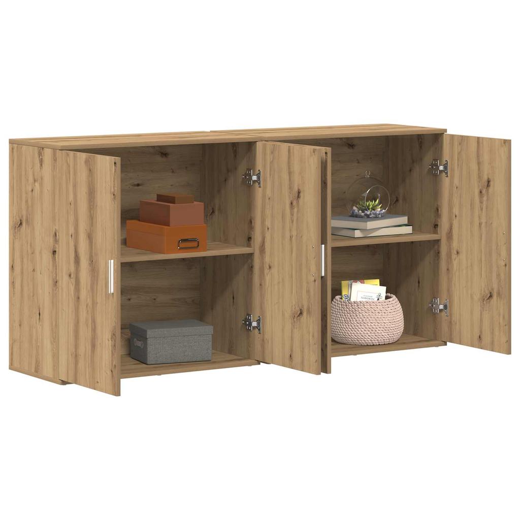 Sideboard 2 pcs Artisan Oak 79 x 38 x 80 cm engineered wood