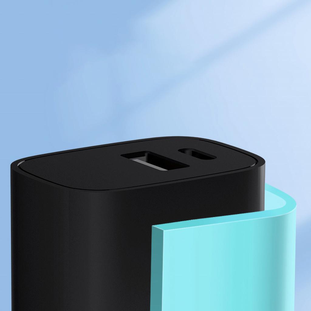 Wozinsky WGWCB 20W Dual-Port Wall Charger - USB-A & USB-C, Black