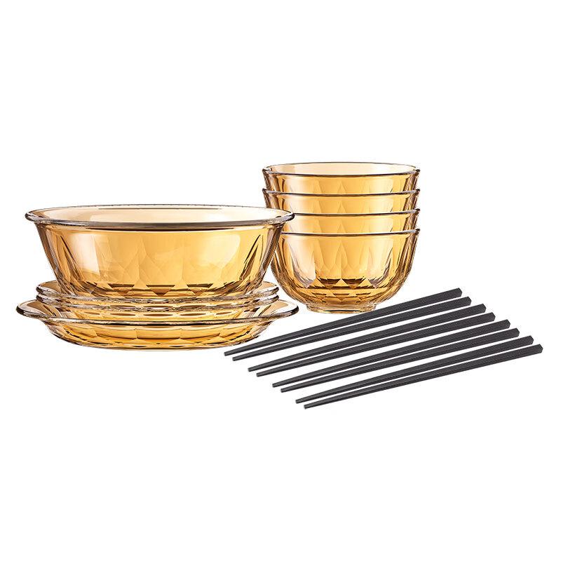 LocknLock Crystal Amber Dinnerware Set