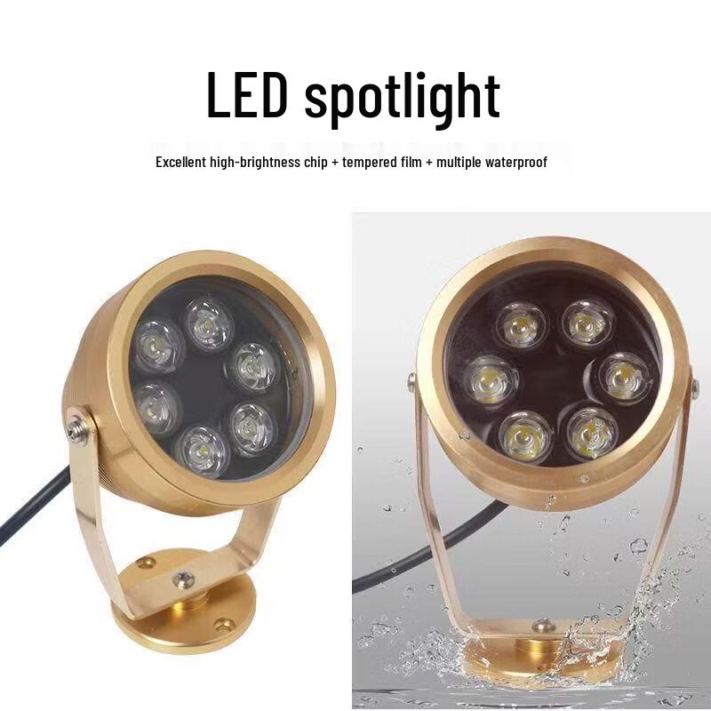 Golden Outdoor Waterproof 6W Yellow Light Spotlight