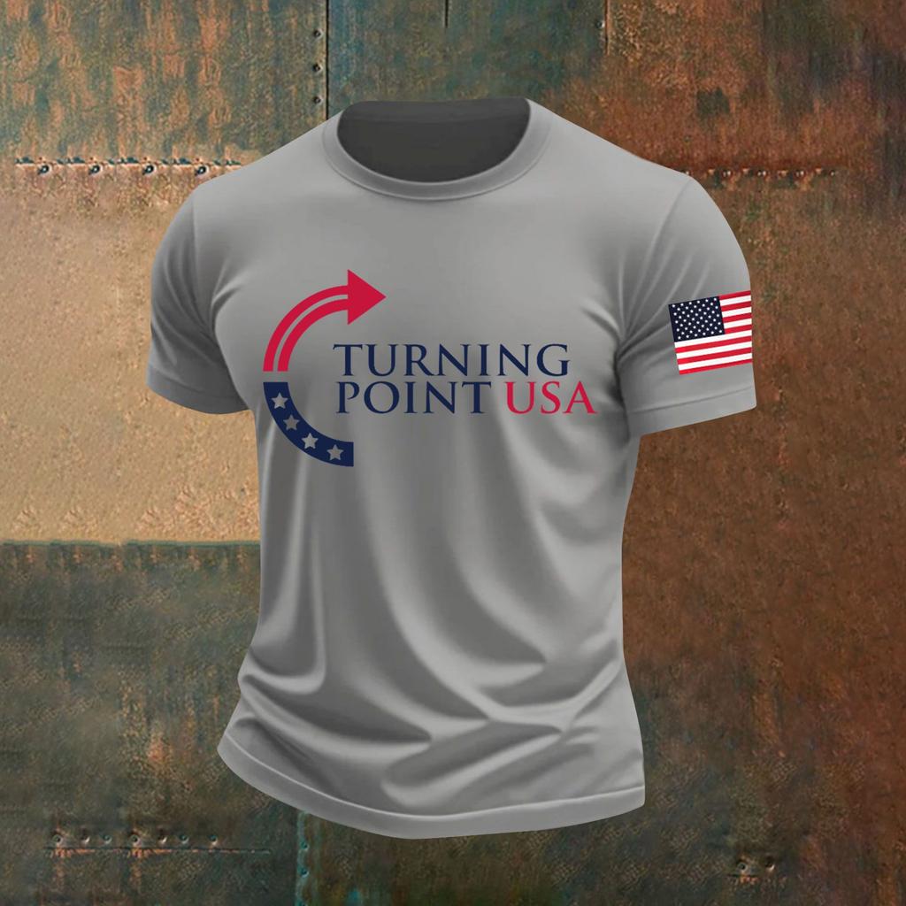 Pánské tištěné tričko s krátkým rukávem Pánský volný ležérní top s krátkým rukávem