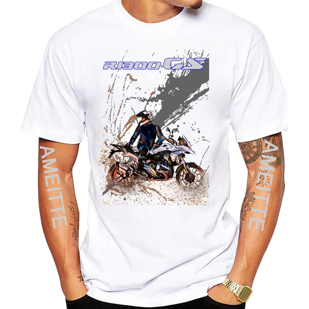 2026 Najnowsza Duża Trail R1300 GS Premium GS Adventure Koszulka Motocyklowa Lato Męskie Krótki Rękaw Białe Topy Chłopiec Moto Race Koszulki