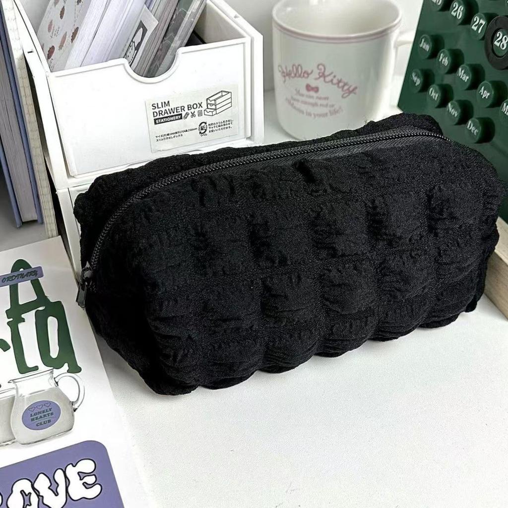 Xiaohongshu Stijl Crème Eclair Etui: Grote capaciteit, eenvoudig ontwerp voor studenten & make-up opbergen