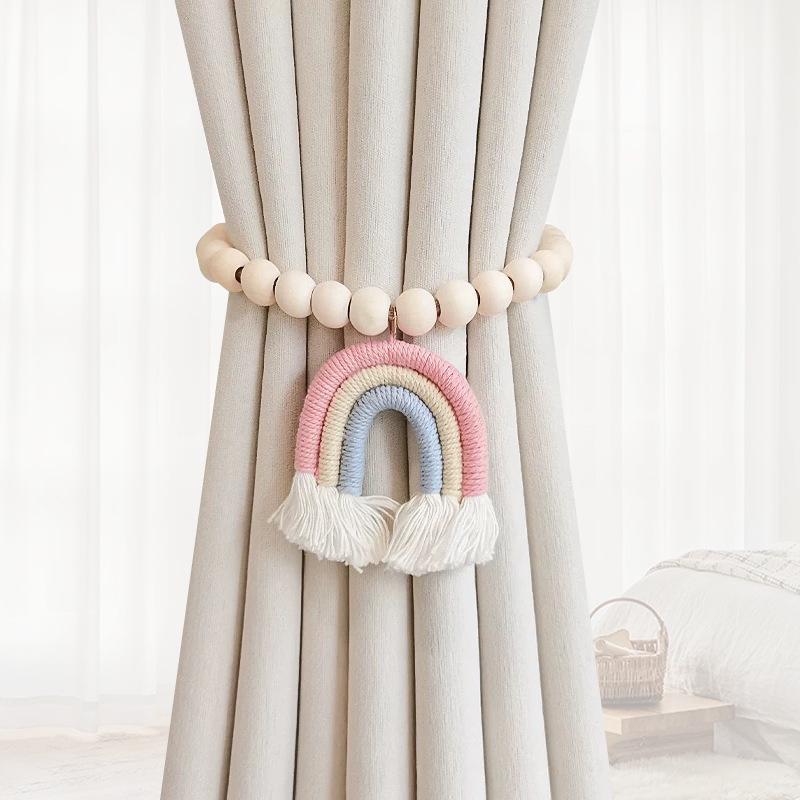 Cross-border Yarn Curtain Tiebacks, Decorative Buckle, No-Punch Gather, Flower Design