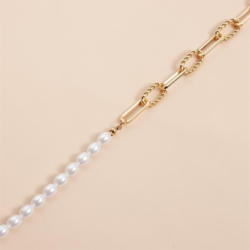 Retro Star Charm Adjustable Chain Necklace Featuring Mixed Materials Pearls Accents Trendy Layering Statement Pieces