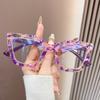 2026 New Cat-Eye Frame Floral Pattern Anti-Blue Light Presbyopia Glasses for Women Fashionable Ultra-Light Reading Eyewear