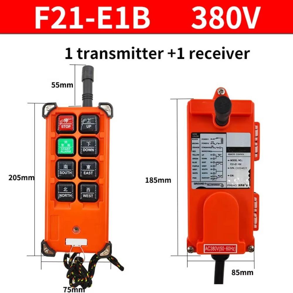 F21-E1B Electric Lift Hoist Wireless Switch Receiver 8 Buttons Wireless Crane Remote Control