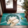 Green Football Club Emblem Printed Area Rug for Office, Chair Rug, Decorative Carpet Floor Mat, Large Size Fan gifts Christmas gifts
