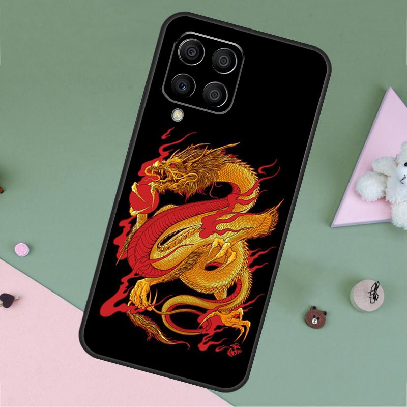 Chinesischer Stil Kran Drache Für Samsung Galaxy M35 M55 M15 M12 M13 M14 M34 M54 M33 M53 M21 M31 M11 M32 M52 M06 M16 Hülle