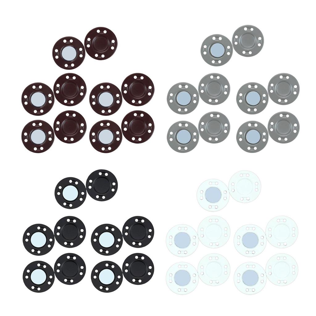 10 Pairs of Magnetic Button Fasteners Snaps Sewing Pants Closure for Bag DIY