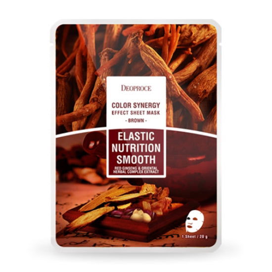 

Тканевая маска Deoproce Color Synergy Effect Коричневый, красный женьшень и комплекс восточных трав 20 г * 5 шт./10 шт./15 шт./20 шт. 5ea