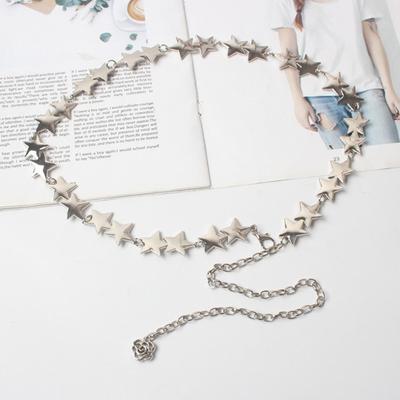 Dámsky vintage opasok na pás Ženský kovový reťazový opasok s hviezdou a pentagramom Opasok na pás s retiazkou a strapcami Dámske dekoratívne šperky na telo