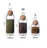 Cork Stopper Glass Storage Jar Clear Glass Canisters with Cork Ball Round Glass Bottles Candy Coffee Beans Spices Storage Tank