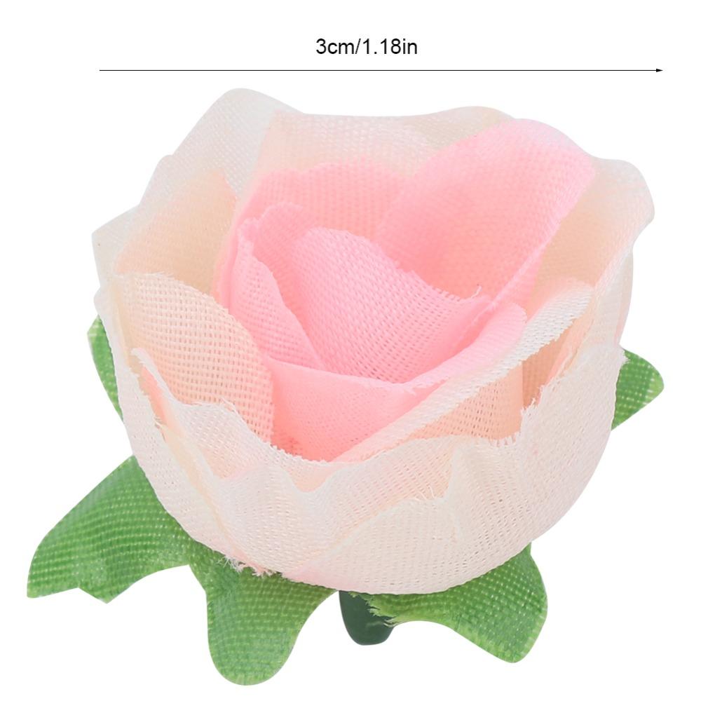 50pcs 1.2 Inch Diameter Fake Flower Heads Rayon Material Artificial Rose Heads  Party Background